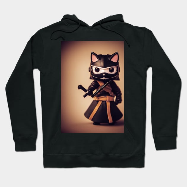 Ninja Cat Toy Hoodie by Happy Woofmas